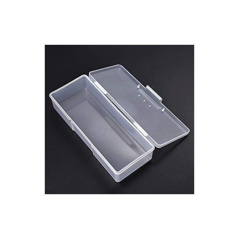 KADS Plastic Transparent Empty Nail Storage Box Manicure Equipment Decoration