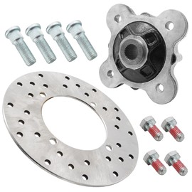 Rear Wheel Hub With Brake Rotor & Wheel Studs Screws for Polaris Ranger 1000 900 570-Full-Size Diesel Brutus Pro-XD GEM M1400 eM1400