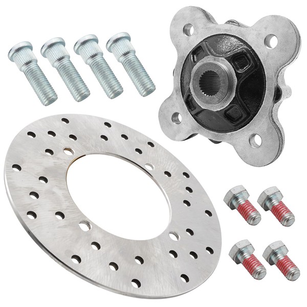 Rear Wheel Hub With Brake Rotor & Wheel Studs Screws