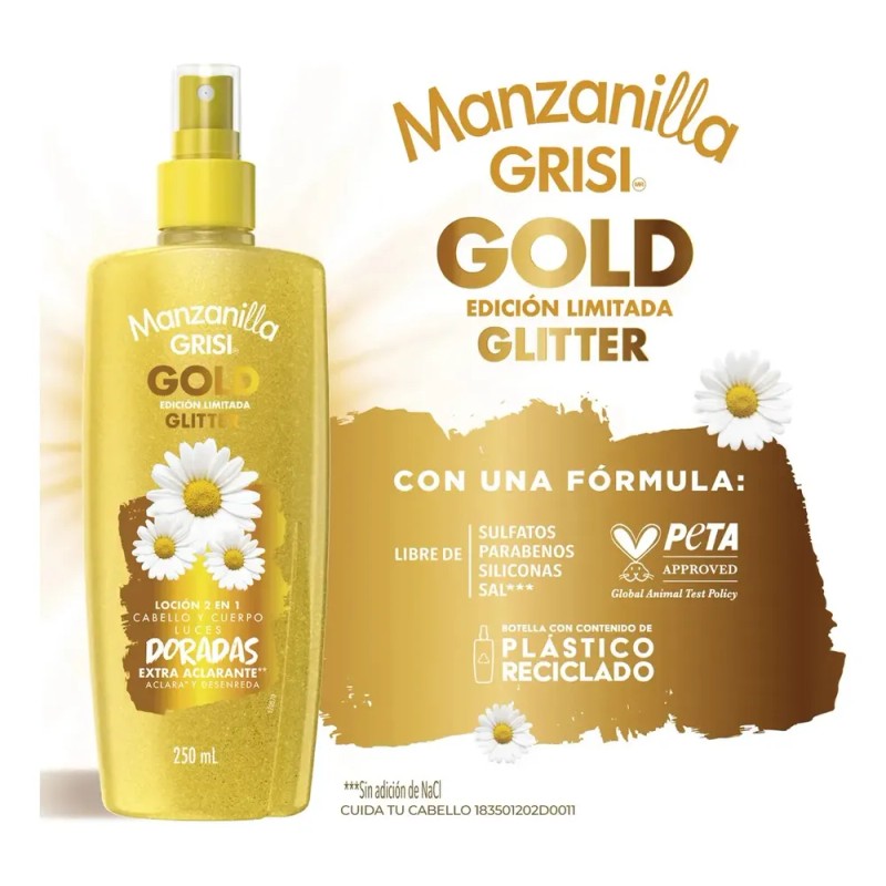 Loción Manzanilla Aclarante De Cabello 250ml Grisi