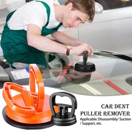 Xximuim Car Dent Puller,Powerful Car Dent Puller, Car Dent Removal Kit,Dent Remover Tool for Car Dent Repair, Glass, Screen, Tiles Lifting and Objects Moving (Orange+Black)