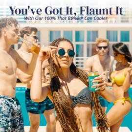 Sassy, Waterproof 100% That Turquoise Can Cooler. Durable Neoprene Beer, Soda, Water, or Other Beverage Sleeve. Novelty Drink Coolie is a Great Party or Bday Gift for Your Friend or Sister, 12 oz