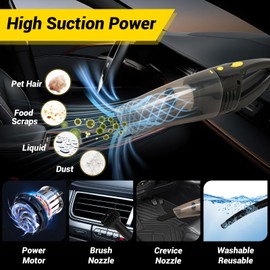 37Pcs Car Detailing Kit, Car Cleaning Kit with High Power Handheld Vacuum, Car Detailing Brushes, Car Wash Kit, Car Accessories, Car Cleaning Tools Kit for Interior, Exterior, Wheels