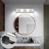 ZUZITO LED Bathroom Light Fixture Modern 3 Light Crystal Vanity