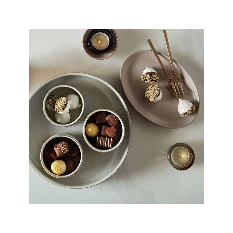 Denby Cutlery Korean Tableware 2-Person 6-Piece Set (Linear Matte Silver