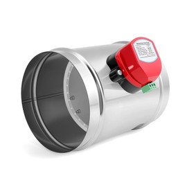 Aulmscn 6" Motorized Duct Damper,Adjustable Volume Damper, Stainless Steel Backdraft Damper Airflow Control for HVAC Ventilation System,AC 24V (6inch)