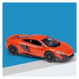 For: Welly 1:36 MCLAREN 675LT Coupé Sports Car Simulator Metal Pull Back Car Model Car Die-Cast Alloy Kids Toy Car Gift Collectible Decorations (Size : Orange