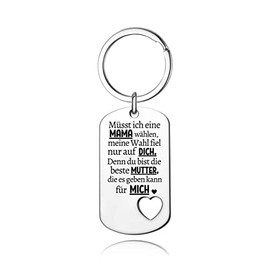 Premium Keyring with Elegant Engraving Heart Message I Lucky Charm for Your Favourite Person I Gift for Mum, Dad, Sister, Brother, Daughter, Son, Grandpa, Grandma, Girlfriend, Wife, Mommy