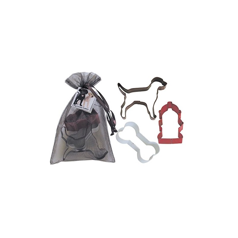 R&M International Dog 3-Piece Cookie Cutter Set in Organza Gift