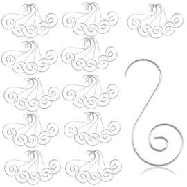 SULOLI Pack of 100 Bauble Hangers, Silver Christmas Bauble Hangers, Christmas Tree S-Hooks, Small Quick Hangers, Christmas Tree Decorations, Metal Hooks for Christmas Party Decoration