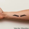 'Angry Eyebrows' Temporary Tattoo - Water Resistant, Skin-Safe, Non-Toxic Transfer