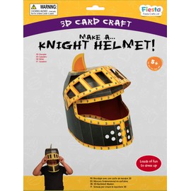 Fiesta Crafts Make a Knight Helmet 3D Mask Card Craft Kit for Kids - DIY Craft and Art Learning Educational Toy for Children Aged 5 Years+