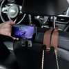 Headrest Hooks, Car Seat Hooks, Rubber Fabric, Load Capacity 22.0