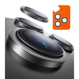 TORRAS 3-Year Ultimate Durability for 17 Pro Max/17 Pro Camera Lens Protector - 1:1 Invisible Fit & Ultra Clarity, Military-Grade 9H+ Aerospace Glass Anti-Scratch Easy Installation, Natural Titanium