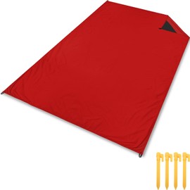 gipfelsport Picnic Blanket - Outdoor Picnic Blanket I Beach Blanket Waterproof Washable Sand-Free I 150 x 110 cm Large I Red