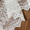 White Ruffle Lace Valance for Windows 20 Inch Length 1