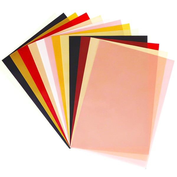 50 Blatt Transparentpapier, Seidenpapier Bunt A4, Transparentpapier Bedruckbar 100g/m², Pauspapier,