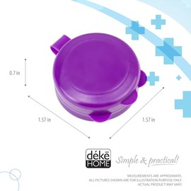 Paquete de 3 pastilleros redondos con tapa abierta, organizador de bolsillo pequeño, recipientes diarios, soporte para medicamentos, vitaminas y suplementos, ideal para viajes perfectos