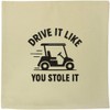 Azeeda 40cm x 40cm 'Golf Cart Motto' Canvas Cushion Cover (CV00045225)