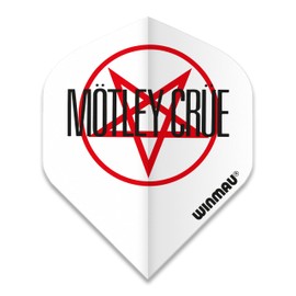WINMAU Rock Legends Motley Crue Logo Rhino Extra Thick Dart Flights - 1 Set per Pack (Total 3 Flights)