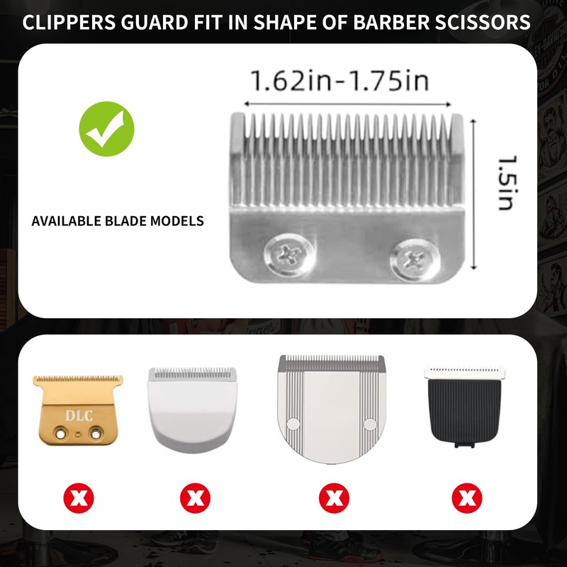 10-Piece Clipper Guard Set, Black Professional Clipper Guard Set Compatible