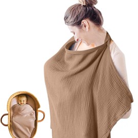 Breastfeeding Cover – Soft Cotton Nursing Cover for Privacy & Comfort | Breathable, Lightweight & Adjustable | Multi-Use for Nursing, Stroller, Car Seat, & Shopping Cart | Baby Essentials