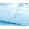 GinoMay Sterling Silver Necklace Extenders Chain Set of 2 Pcs