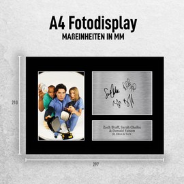 HWC Trading A4 Zach Braff Sarah Chalke & Donald Faison Scrubs JD, Elliot, Turk Gifts Printed Signed Autograph Picture For TV Show Fans