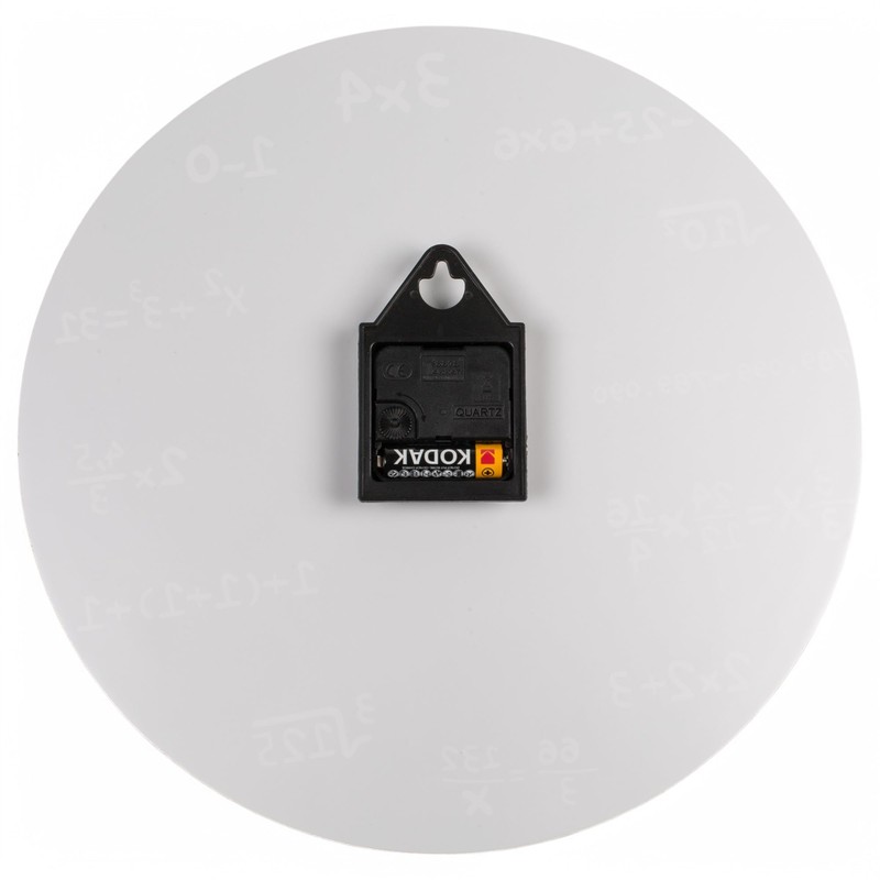 MIJOMA Black Glass Wall Clock Mathematic - Diameter 35 cm