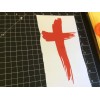 Unbranded Cross decal religious beautiful cross shown in red ,