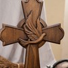 BGCarvedGrace Hand Carved Wooden Wall Cross with Holy Spirit Dove