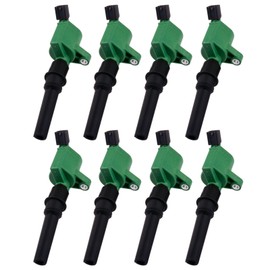 MAS Set of 8 Green Ignition Coils Pack Compatible with Ford F150 F250 E350 Crown Victoria Expedition Mustang Lincoln Navigator Town Car Mercury 4.6L 5.4L Replacement For DG508 DG457 DG472