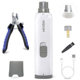MUGIM Pet Nail Clippers and Electric Nail File Set, 2 Levels, Electric Nail Clippers with LED Light, Suitable for Dogs and Cats, Nail Sharpener, Nail Sharpener, Nail Sharpener, Small Animal Nail Care,
