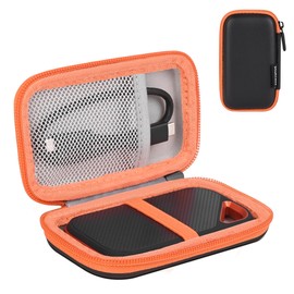STUKCAZE External Hard Drive Case for Sandisk Portable Carrying Case Hard EVA SSD 1TB 2TB 4TB 5TB Hard Drives Case (sandisk-Orange)