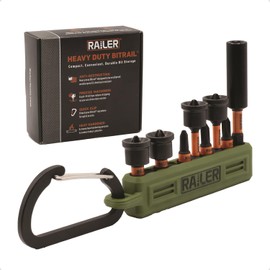 Railer Drywall Bit Set - Drywall Tool for Impact Drivers With a Storage Bit Holder. Include Screw Setter, Reduced Phillips Bit, and Bit Holder