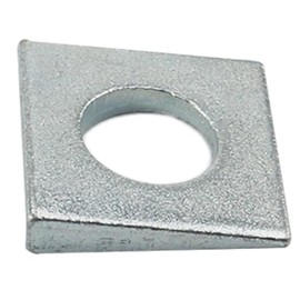 Blulu 10 Pcs 1/2" Square Beveled Washer, 1-1/8" x 1-1/8" Wedge Washers Carbon Steel Galvanized 2mm to 6.6mm Thick for Shim Leveling