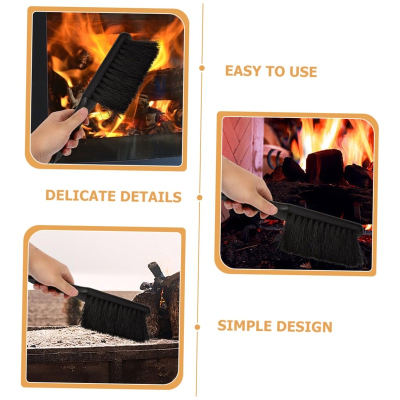 KOMBIUDA Fireplace Cleaning Brush with Ergonomic Handle Duster Brush for