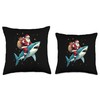 Santa Claus Riding Shark Men Boys Funny Christmas Shark Throw