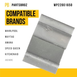 PartsBroz WP22001650 Spring Retaining Clip - Compatible With Whirlpool Maytag Amana Speed Queen Dryer - Replaces AP6013277 8563585 1066264 22001915 22002024 22003544 22003545 22003546 PS11746502