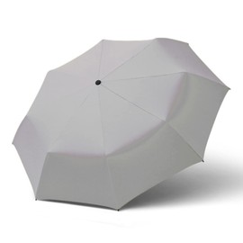 Meichoon - Paraguas de viaje resistente al viento, 3 plegables, ligeros, antirayos UV, sol y lluvia, resistente al agua, con mango de madera duradero, apertura y cierre manual para hombres y mujeres,