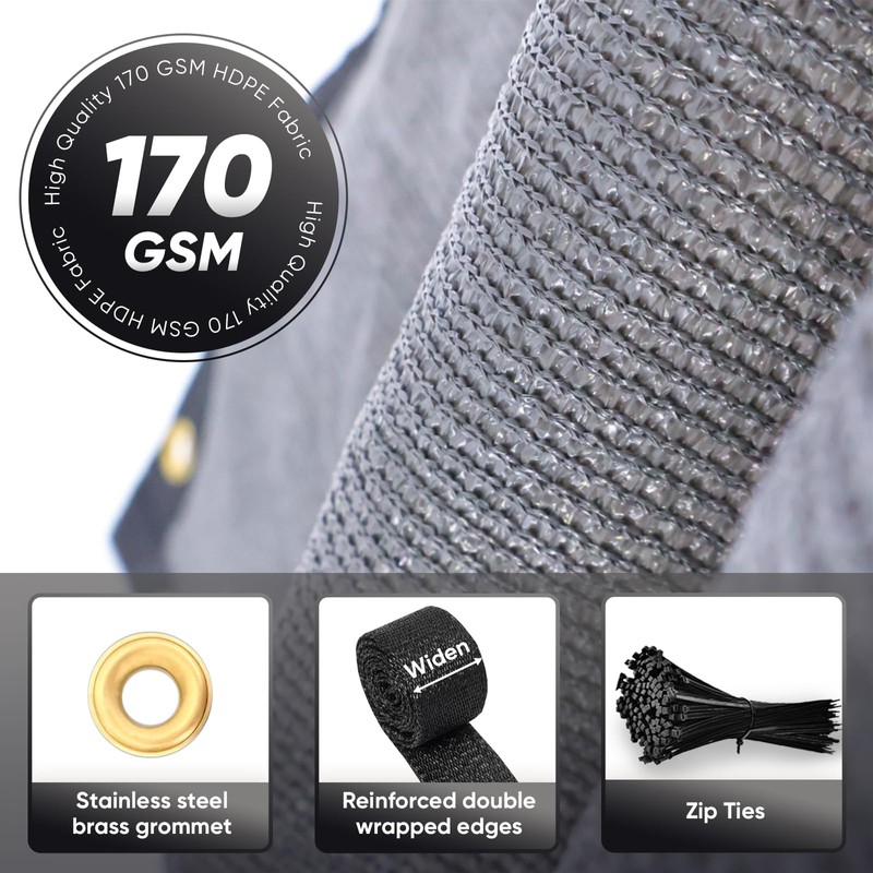 Cisvio 8'X 50' Privacy Screen Fence 90% Blockage Heavy Duty