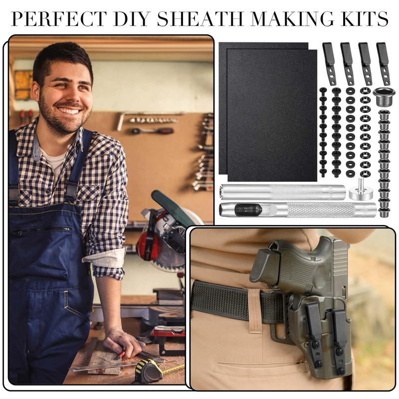 Lanties 91 Pcs DIY Holster Kit Include Eyelet Hand Setter