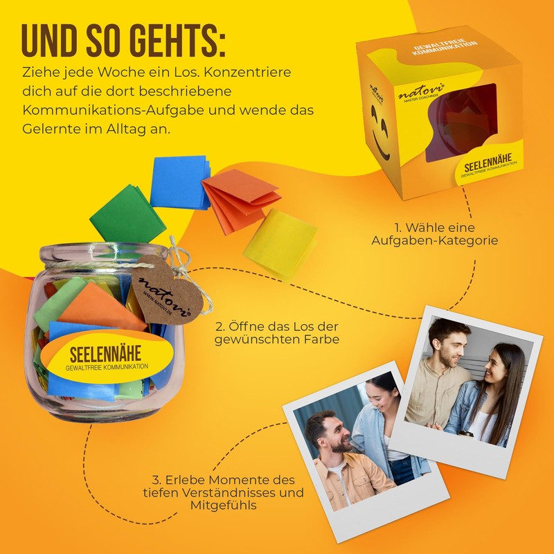 NATOVI Nonviolent Communication Challenge - Lot Box with 52 Coaching