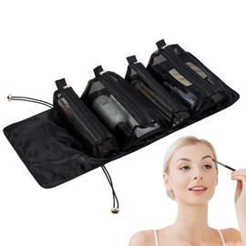 Makeup Brush Bag, Roll up Makeup Bag | Travel Makeup Organizer Foldable Packing Organizers for Women, Toiletries Case for Makeup Brushes and Cosmetic