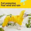 Dog Raincoat Waterproof Breathable Adjustable Hooded Dog Raincoat with Pocket