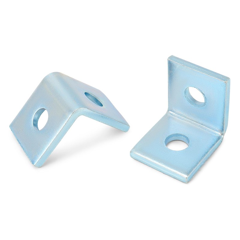 QWORK 20 Pack 2 Hole L-Shaped Connector Bracket - Compatible