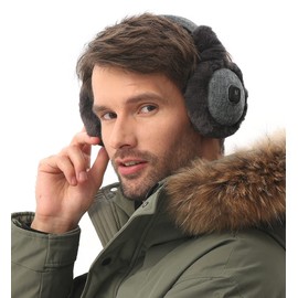 Aroma Season Electric Heated Earmuffs, Cold Protection, Heated Ear Warmers for Winter, Ear Cover, Foldable, Ear Cover for Cold Weather, Ear Muffs, green