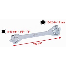 KS Tools 150.9302 8 in 1 Oil Service Key 270mm