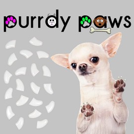 Purrdy Paws 3 Month Supply Soft Nail Caps for Dog Claws White Large