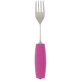 TE to TE Okabe Tableware Seisakusho Flexible Flexible Kids Metal Fork, Pink, Made in Japan